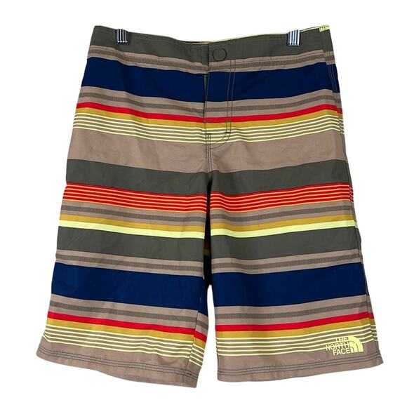 The North Face Athletic Shorts Boys M Multicolor Striped Casual Activewear - Picture 1 of 3